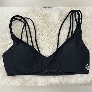 Volcom Black Strappy Bikini Top XS